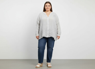 bluzki w serek plus size: Жіноча блуза, розмір 6XL