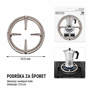 KMT Braon prostirka 5406784 Podrška za šporet od nerđajućeg čelika