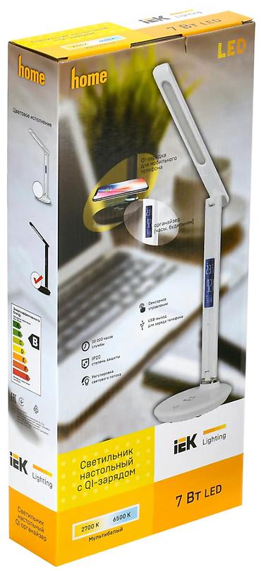 saat sensor: IEK Lighting “home” LED masa lampası – QI simsiz doldurma və USB — 1