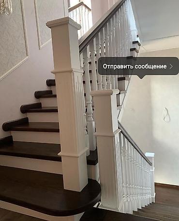 Обшивка лестниц: Лестница жазайбыз заказ менен замер установка байланыш телефон — 2