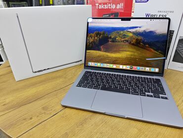 Planşetlər: Apple Macbook Air M2 Cup Apple M2 RAM 8GB SSD 256GB Ekran 13.6 Pil 96%