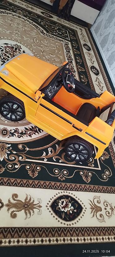 uşaqlar ucun lovhə: Uşaq elektrik maşını – off-road üslublu, narıncı rəng - Güclü kuzov — 2