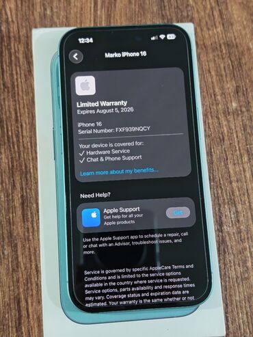 Apple iPhone: Apple iPhone iPhone 16, 128 GB, Zelen, Face ID — 6