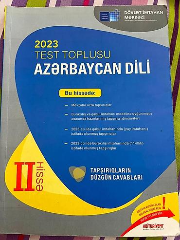 Testlər: Azərbaycan dili Testlər 11-ci sinif, DİM, 2-ci hissə, 2023 il — 1