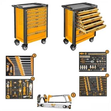 projektor sa 12 motiva: Ingco set 162 alata u metalnim kolicima HTCS271621 Set 162 alata u