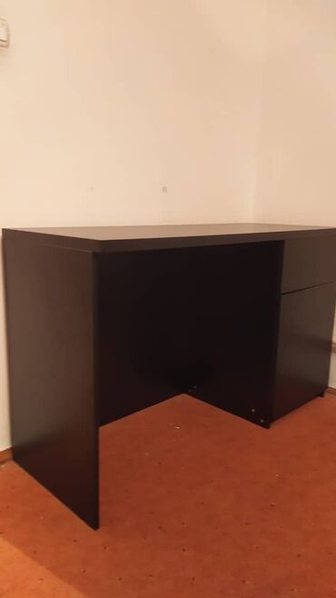 парта стол бу: Офисный Стол, цвет - Черный, Б/у
