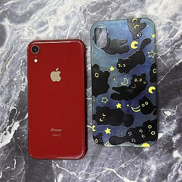 Apple iPhone: IPhone Xr, Б/у, 64 ГБ, Красный, Чехол, 81 % — 11