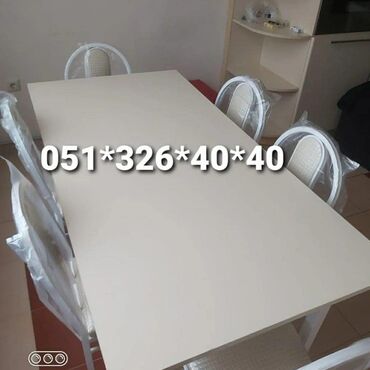 Masa və oturacaq dəstləri: Qonaq otağı üçün, Yeni, Açılan, Dördbucaq masa, 4 stul -da lalafo.az — 9 Masa və oturacaq dəstləri: Qonaq otağı üçün, Yeni, Açılan, Dördbucaq masa, 4 stul — 9