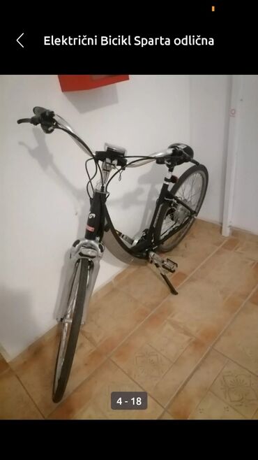 Bicikli: Bicikl Električni Sparta kao nov sa punjačem. Dodao sam mu korpu sa