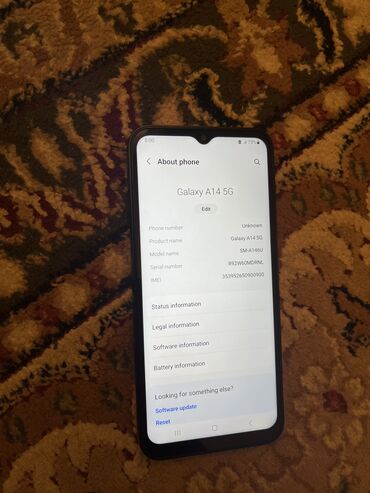 кол телефон: Samsung Galaxy A14 5G, Колдонулган, 64 ГБ, түсү - Кара
