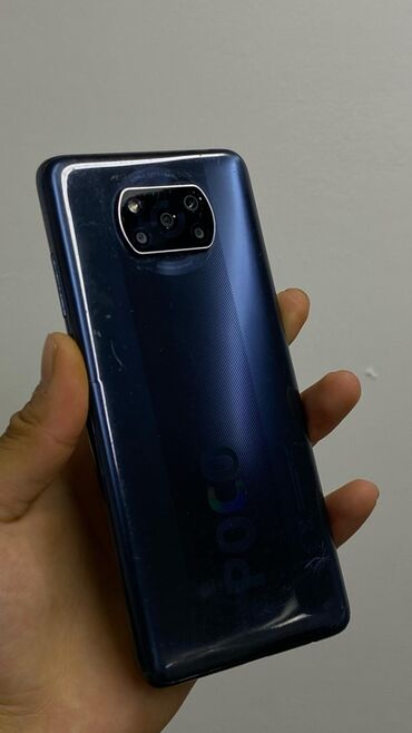 телефоо: Poco X3 NFC, Колдонулган, 64 ГБ, түсү - Көк, 2 SIM