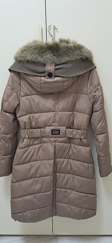 Paltolar: Qadınlar üçün qış paltosu – qəhvəyi/taffeta tonlarında, qalın dolğulu — 2
