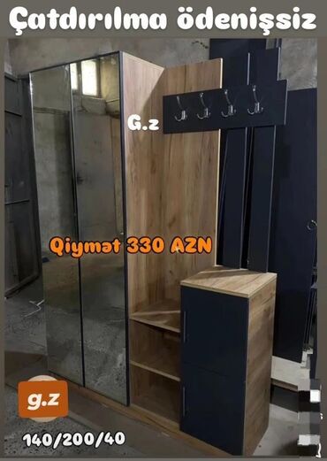 шкаф для обуви: Yeni, Düz dolab, Dəhliz dolabı