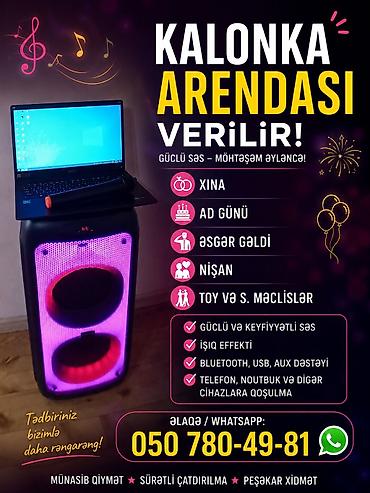 dinamikleri: Kalonka icarəsi – güclü səs, möhtəşəm əyləncə! Tədbirlər üçün — 1