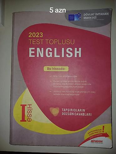 dərs kitabları: İngilis dili Testlər 11-ci sinif, DİM, 1-ci hissə, 2023 il — 1