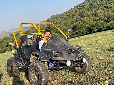 Kvadrosikllar: İki nəfərlik off-road buggi - Güclü boru karkaslı şassi, sarı rəngli — 1