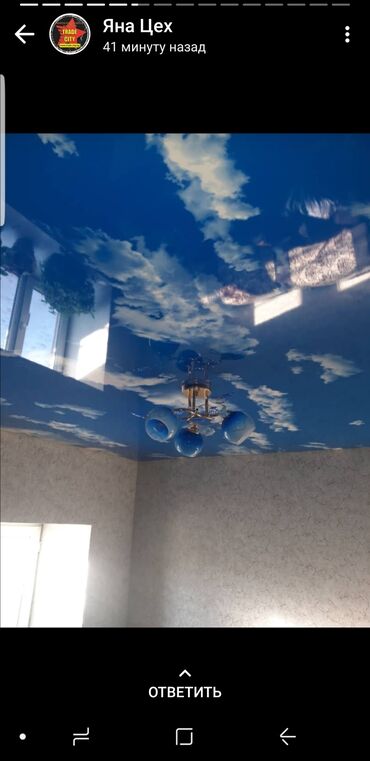 Натяжной потолок: Натяжной потолок 3D потолки, Глянцевое, Матовое — 3