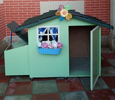 dibcek gulleri magazasi: Uşaq oyun evi – dekorativ həyət/bağca daxması - Material: taxta — 3