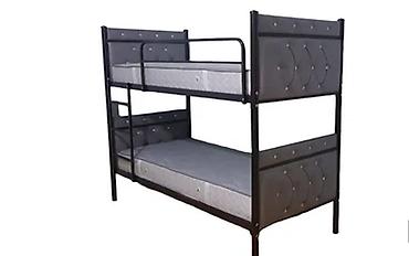 İki Mərtəbəli Çarpayı EFM-0176 – Qara/Boz (200x90x170 sm) Məkan