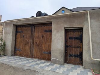 Həyət darvazaları: İşlənmiş Dəmir Həyət darvazası, Yana açılan, 3 m, Mexaniki, Qapı ilə, rəng - Qəhvəyi — 2