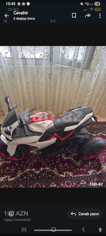 qız uşaqları üçün kurtkalar: Uşaqlar üçün nəzərdə tutulmuş bu elektrik motosiklet ağ, qırmızı və
