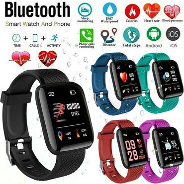 Ručni satovi: V2 Bluetooth fitnes pametni Sat Boje narukvica: Crna, Plava, Crvena