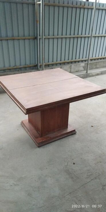 стол раскладной деревянный: Стол, цвет - Коричневый, Б/у