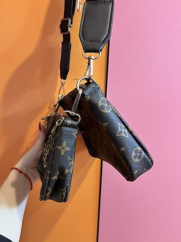 asus canta: Louis Vuitton monoqram dizaynlı çoxhissəli çiyin çantası seti - — 4