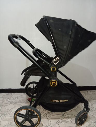 дождевик на коляску: Коляска, цвет - Черный, Б/у