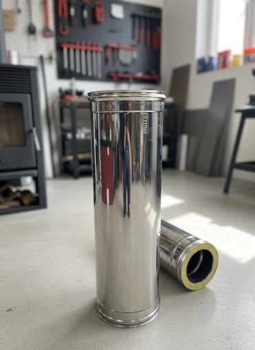 трубы дымохода: ТрубаСЭНДВИЧ из нержавеющей стали с двойными стенками и