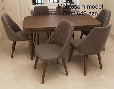 çen: Qonaq otağı üçün, Yeni, Açılan, Dördbucaq masa, 6 stul — 1