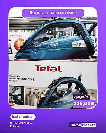 Утюги: Buxarlı ütü – Tefal FV9851E0 (Ultimate Pure) - Güclü buxar — 1