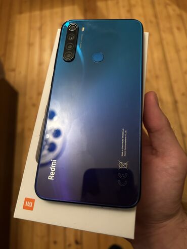 Xiaomi: Xiaomi Redmi Note 8, 128 GB, rəng - Göy, 
 Barmaq izi, İki sim kartlı