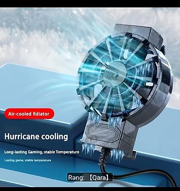 14 pro max qiyməti: Smartfon üçün hava ilə soyudulan radiator (qara rəng) - Hurricane — 1