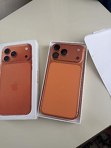 сумки новые: IPhone 17 Pro Max, Б/у, 256 ГБ, Оранжевый, Защитное стекло, Чехол, Кабель, 100 % — 2