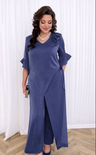 xxxl majice: 3XL (EU 46), Single-colored, color - Light blue