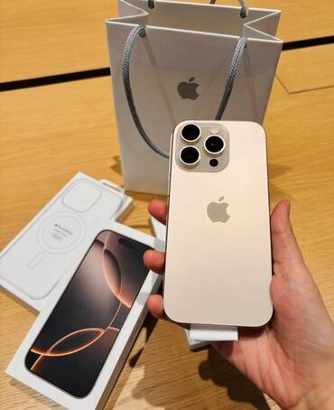 iponalar: IPhone 16 Pro, 256 GB, Qızılı, Zəmanət