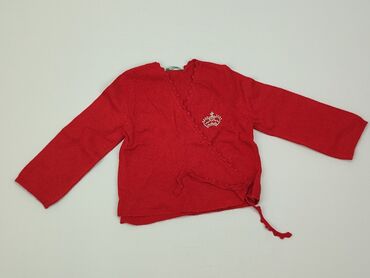 czerwona bluzka z długim rękawem: Bluzka, Wcześniak, stan - Dobry