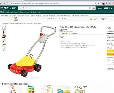 Dečije radionice i alati: Dečija igračka – kosilica za travu Klein - Realističan dizajn u — 7