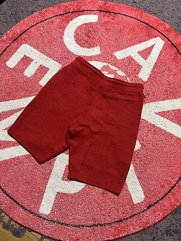 nike tech flecee: Мужские шорты, M, Nike, Б/у, цвет - Красный, Бесплатная доставка, Платная доставка, Самовывоз — 3