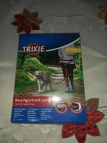 pojilica za macke: Trixie Dogs Activity pojas za struk sa povocem (Waist Belt with Lead) — 1