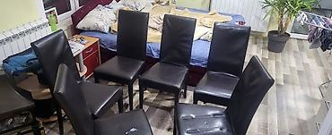 Stolice: Stolice 6 komada nekima je samo naslon utonuo moze da se sredi jedna — 11