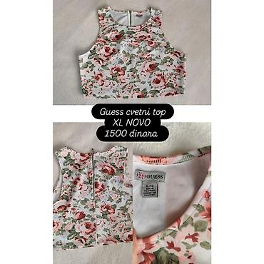 ck: Guess ženski cvetni top XL NOVO - Brend: Guess - Model: kratki top — 1