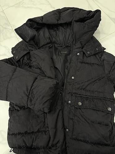 pinko: Женский пуховик PINKO, черный - Утепленный короткий пуховик с — 1