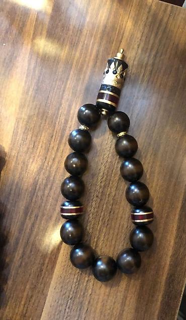 Təsbehlər: Taxta təsbeh dəsti - Material: taxta muncuqlar (tünd qəhvəyi və — 7