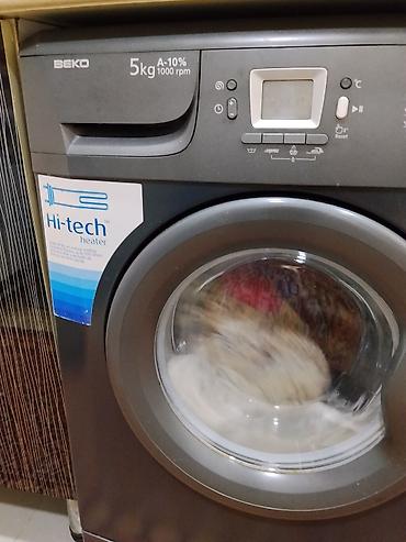 Бытовая техника: Стиральная машина Beko, 5 кг, Б/у, Автомат, Есть сушка, Нет кредита, Самовывоз — 1
