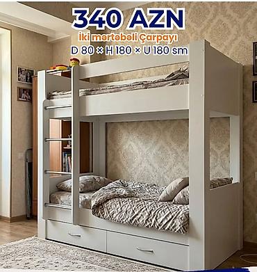 usag ucun: İki mərtəbəli çarpayı – 340 AZN Ölçülər: D 80 × H 180 × U 180 sm - — 1