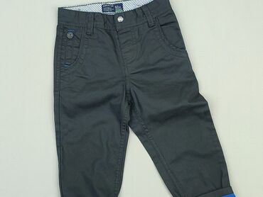 niebieski trencz reserved: Material trousers, Reserved, 1.5-2 years, 92, condition - Very good