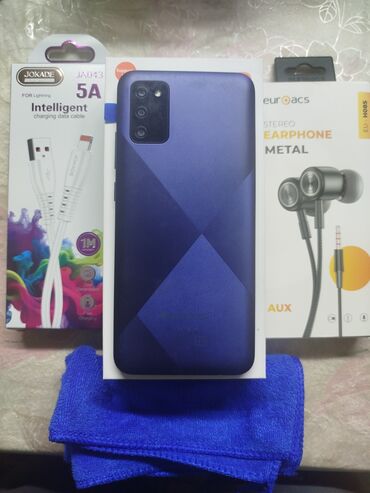 Boşqablar: Samsung Galaxy A02 S, rəng - Göy, Zəmanət, Düyməli, İki sim kartlı