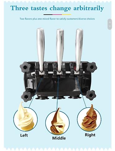 Оборудование для ресторанов, кафе: Dondurma aparatı Ice cream machine 3 Rəngli Masaüstü Dondurma Maşını — 6